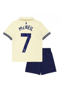 Everton Dwight McNeil #7 Jalkapallovaatteet Lasten Vieraspeliasu 2025-26 Lyhythihainen (+ Lyhyet housut)